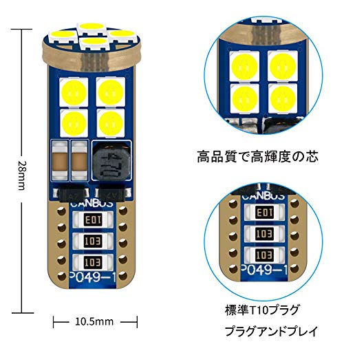 High Brightness T10 LED White Clearance Lamp Explosive Light Vehicle
