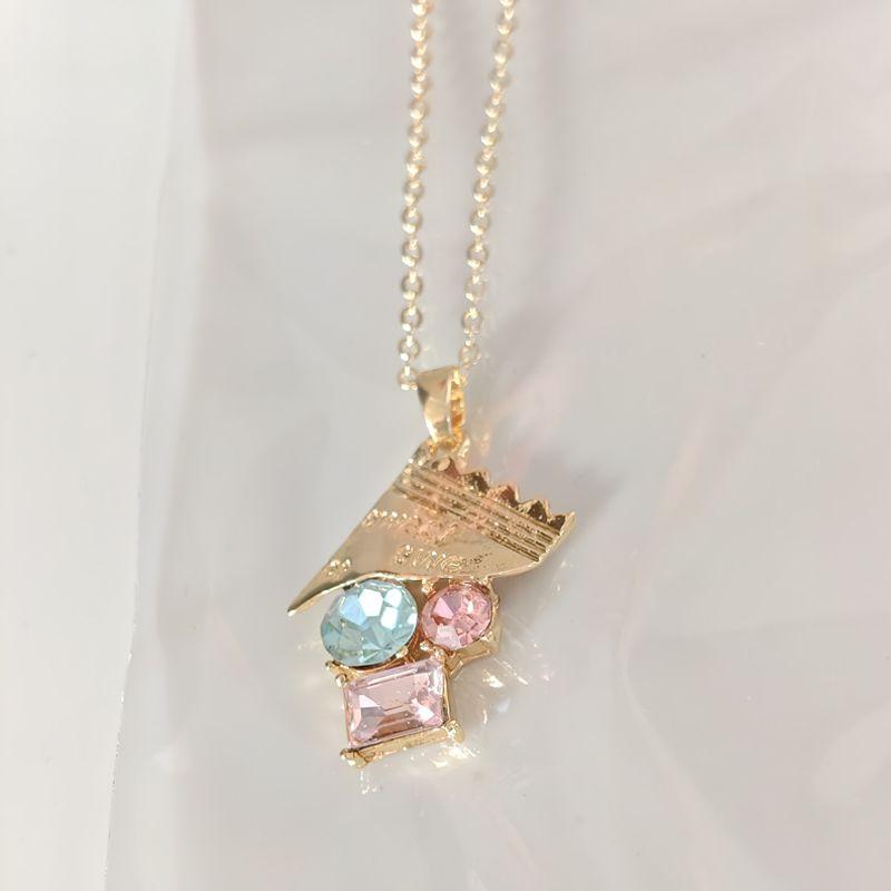 

Порванное ожерелье-пакет конфет, закуска, дофаминовая серия, гурман, бриллиантовый нишевый дизайн, мода, персонализированные ювелирные изделия Huaxin Candy Necklace Gold