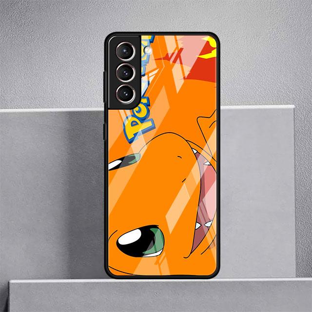 Szklane etui na Samsunga Galaxy S22 Ultra S21 Plus S20 FE Note 20 10 Lite S10 S9 S8 S10e Hartowana osłona na telefon Pika Pokemoon Słodkie