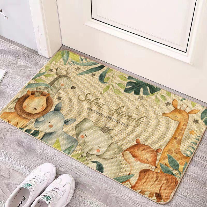 

Льняной диатомовый грязепоглощающий кухонный коврик, нескользящий входной дверной квадратный коврик, быстросохнущий коврик для ванной комнаты и туалета 40x60cm жёлтый