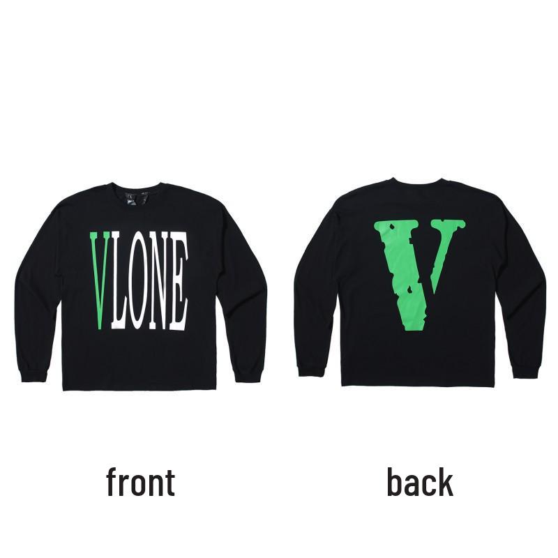 Moletom com Capuz de Manga Longa VLONE Big V Unissex - Estilo Tendência Inspirado em Wang Yibo