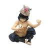 10-15cm Anime Demon Slayer Action Figure PVC Model Doll Collection Toy Car Figure Kamado Tanjiro Nezuko Sitting Ornaments