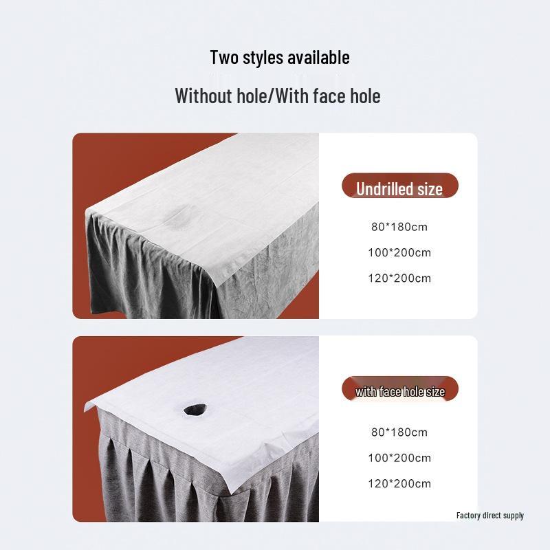 100 Thickened Waterproof Disposable Bed Sheets for Salons & Hospitals - Breathable, with Opening, Ideal for Foot Baths & Isolation