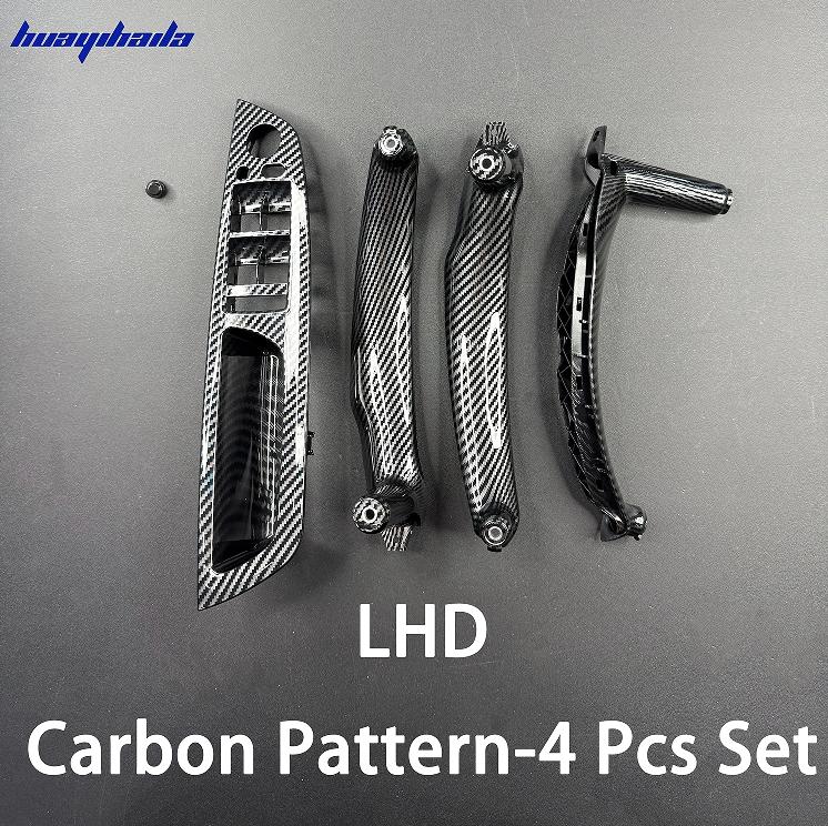E70 4-teiliges Set LHD RHD Innen Fahrerseite Türfensterschalter Armlehne Abdeckung Zuggriff Ersatz für BMW X5 X6 E70 E71 E72 2007-2013