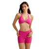 Women's Peach Hip-Lifting Yoga Set: Cross-Back Strap, Three-Quarter Pants, Two-Piece Fitness Outfit.