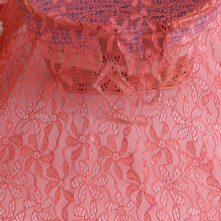 

Soft Elastic Red Rubber Lace Floral Pinwheel Mesh Beach Dress Fabric Black