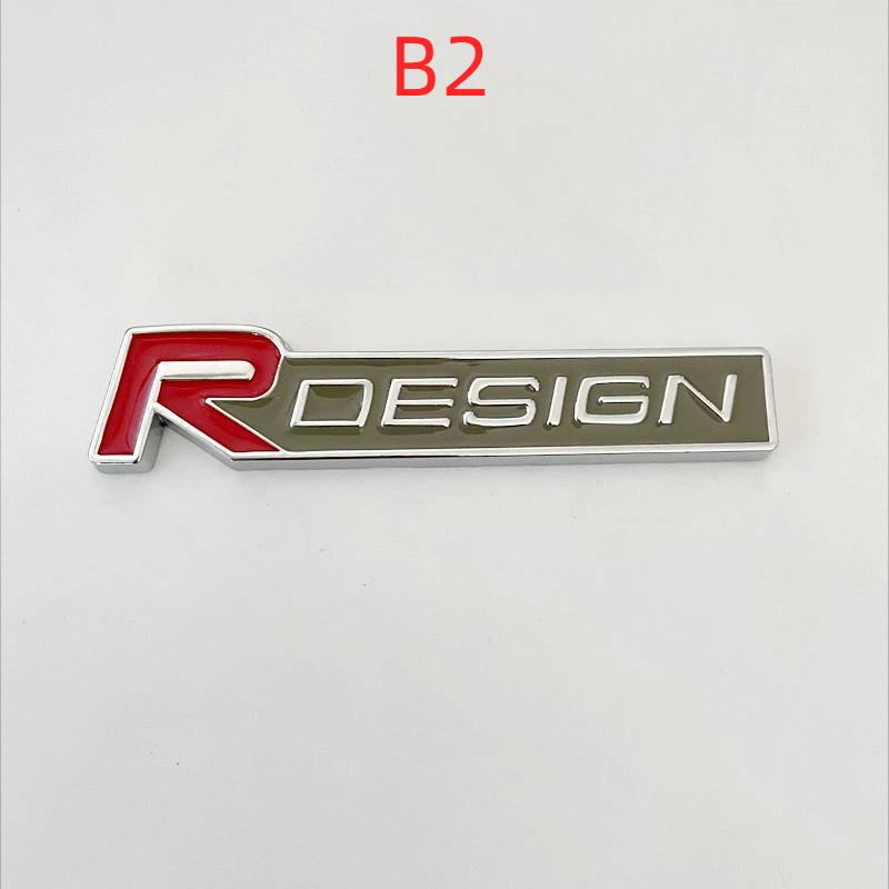 3D Metal Rdesign R Design Front Grill Car Badge Sticker Emblem Decal Decoration For XC40 XC60 XC90 V90 S90 S60 V60 V40 C70