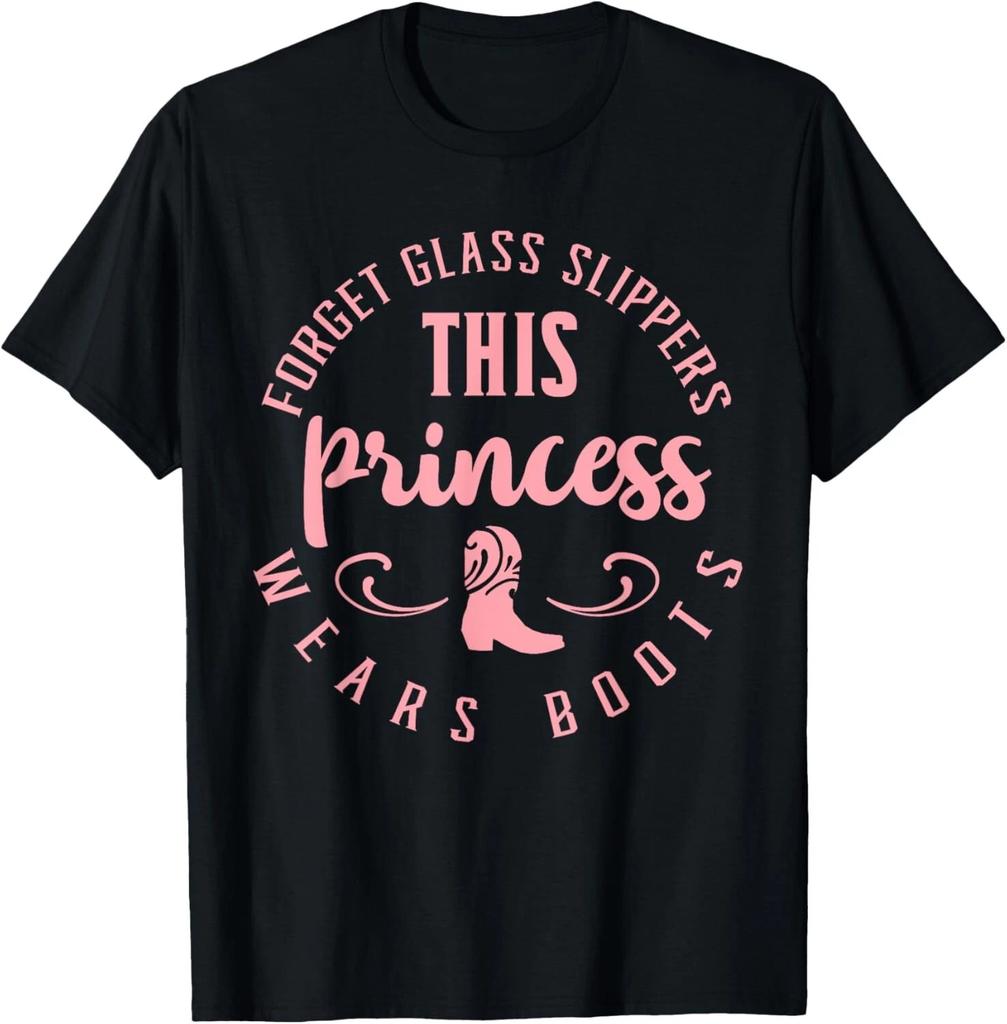 Princess Cowboy Boots Western Cowgirl Girls Gift Unisex T-Shirt