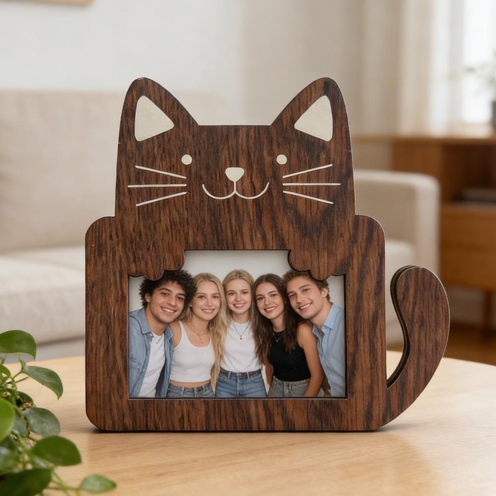 Cartoon Pet Photo Frame Wooden Photo Display Rack Commemorative Frame  Office Decor