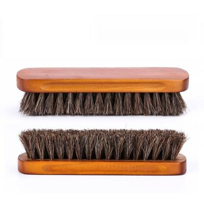 Premium Horse Hair Shoe Brush Set for Cleaning Polishing Oiling Dusting Soft Bristle Essential