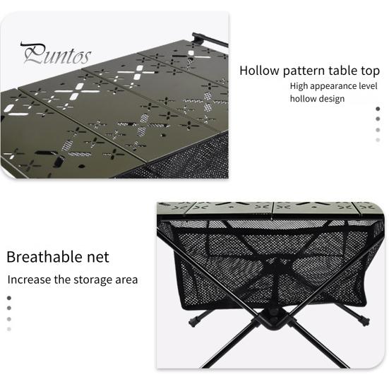 Aluminum Alloy Folding Table Barbecue Camping Table High Stability 20kg Load Capacity Multifunction Ultralight Portable Picnic BBQ Table