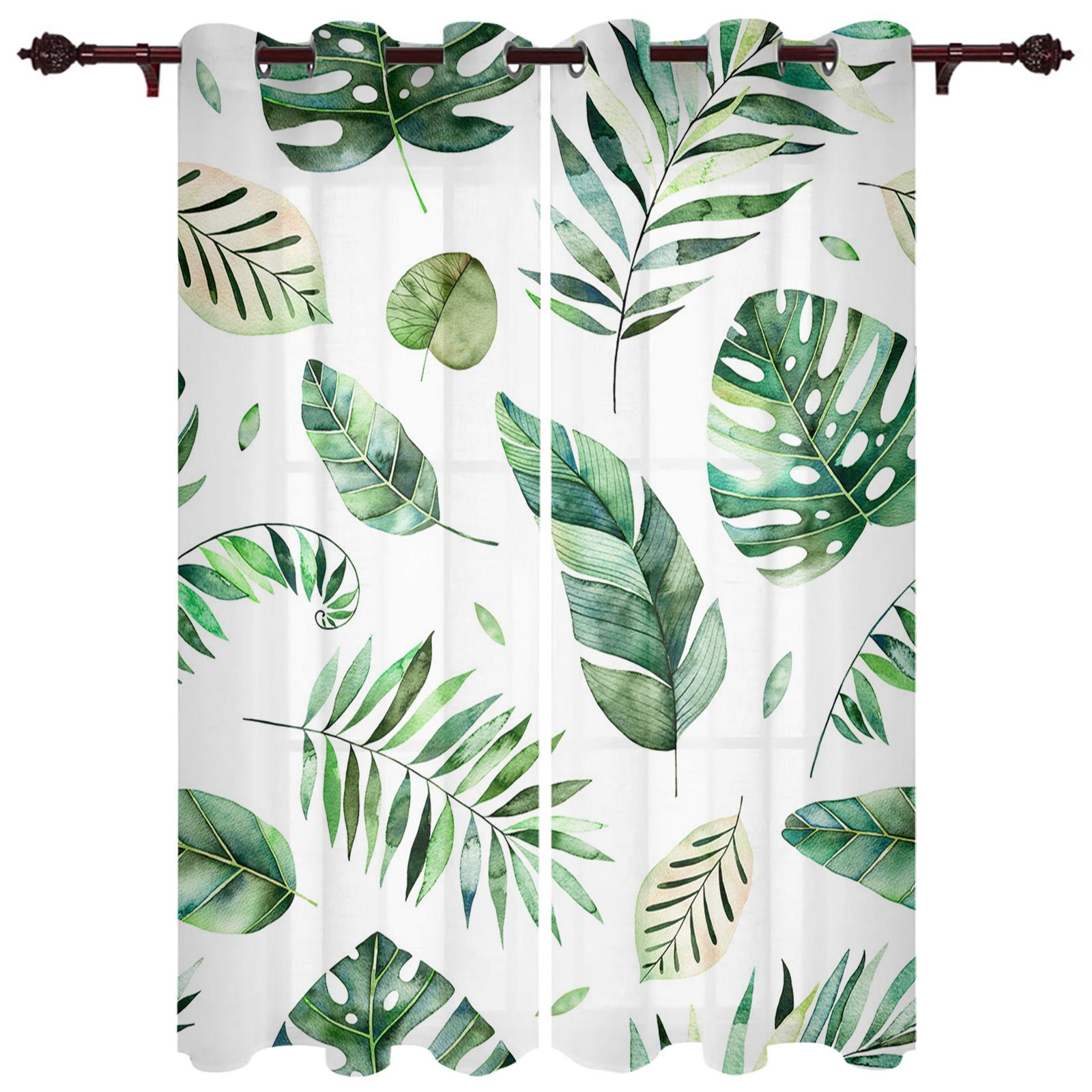 Летние зеленые тропические растения с пальмовыми листьями — фото 10