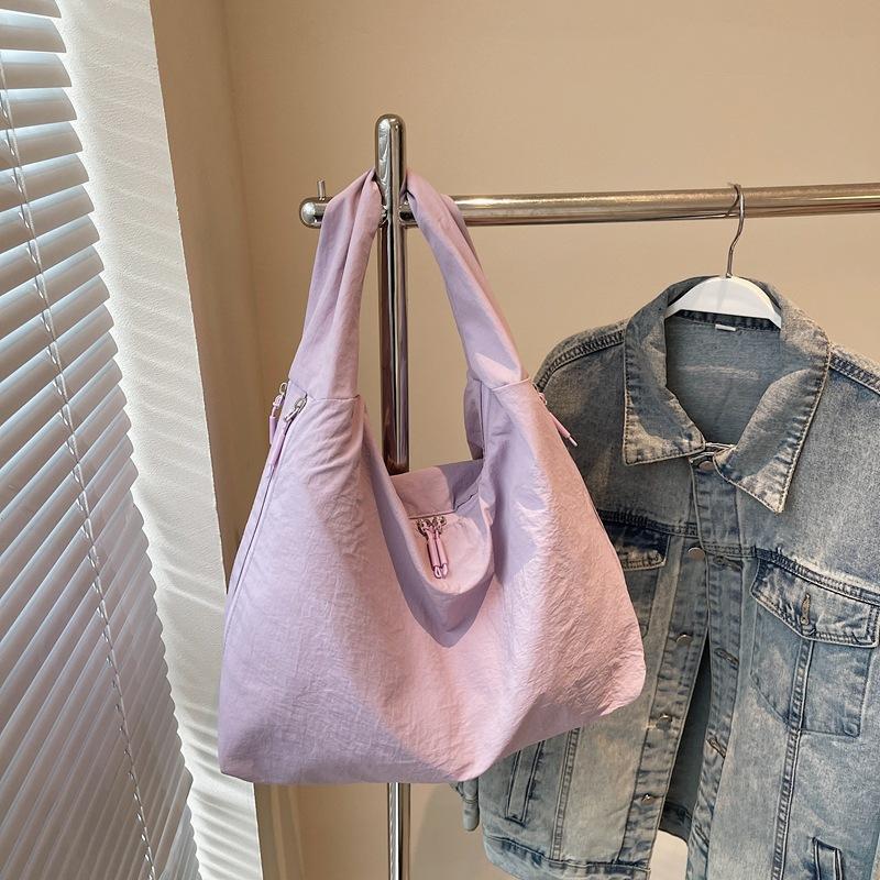 Fashion Casual Canvas Tote Bag Women's Tide Versatile Large Capacity Underarm Bag Commuter Shoulder Bag