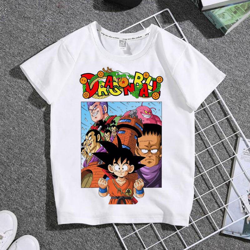 2026 Latest Dragon Ball Cartoon Printed Thin Tshirt Shortsleeved Boys Allmatch Halfsleeved Parinchild Top