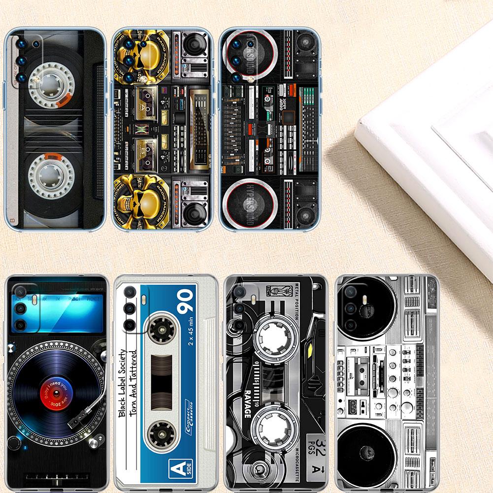 Cassette Vintage Boombox Tape Transparent Phone Case for Motorola Moto Edge 20 30 40 50 S30 Fusion Ultra Pro Neo Lite + G200 G23