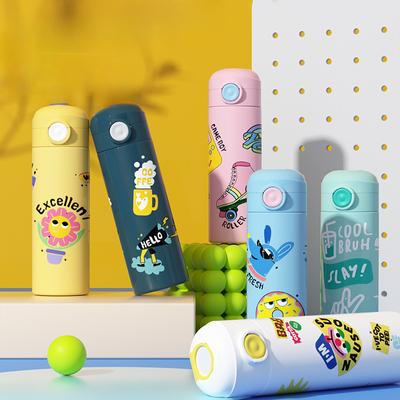 New Children's Thermos Mug 316 Stainless Steel Student Direct Drink Bullet Cup Good-looking Cartoon Portable School Water Cup