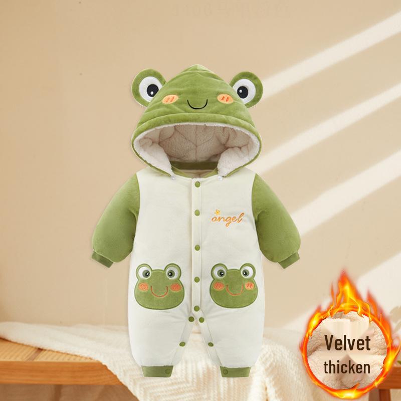 Newborn Winter Fleece Romper - Warm Harem Pajamas for Boys & Girls