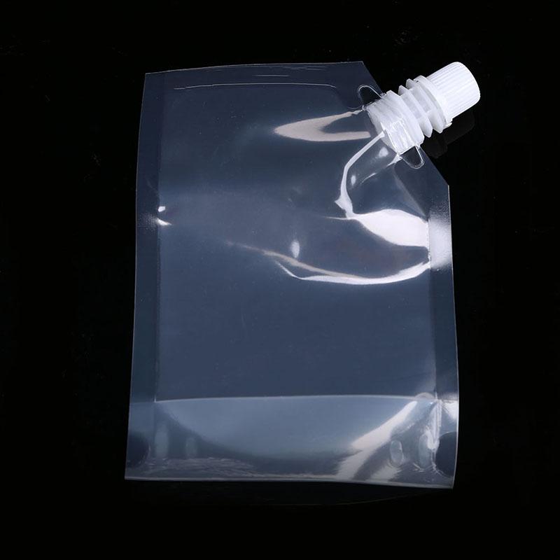 

Прозрачный мешок для напитков с наклонным горлом, 410 мл, сумка для сока, сумка для воды, сумка для упаковки напитков, сумка с носиком для хранения напитков, молока, кофе 5pcs