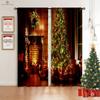 Weihnachtsfenstervorhänge, Neujahrsgeschenke, Raumdekoration, geeignet für Küche, Schlafzimmer, Wohnzimmer, 2 Stück
