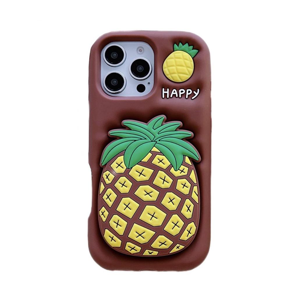 Compatible Apple iPhone 17 Pro Max 3D Pineapple Phone Case - Drop-Proof for iPhone 13/14/15/16/17 Models.