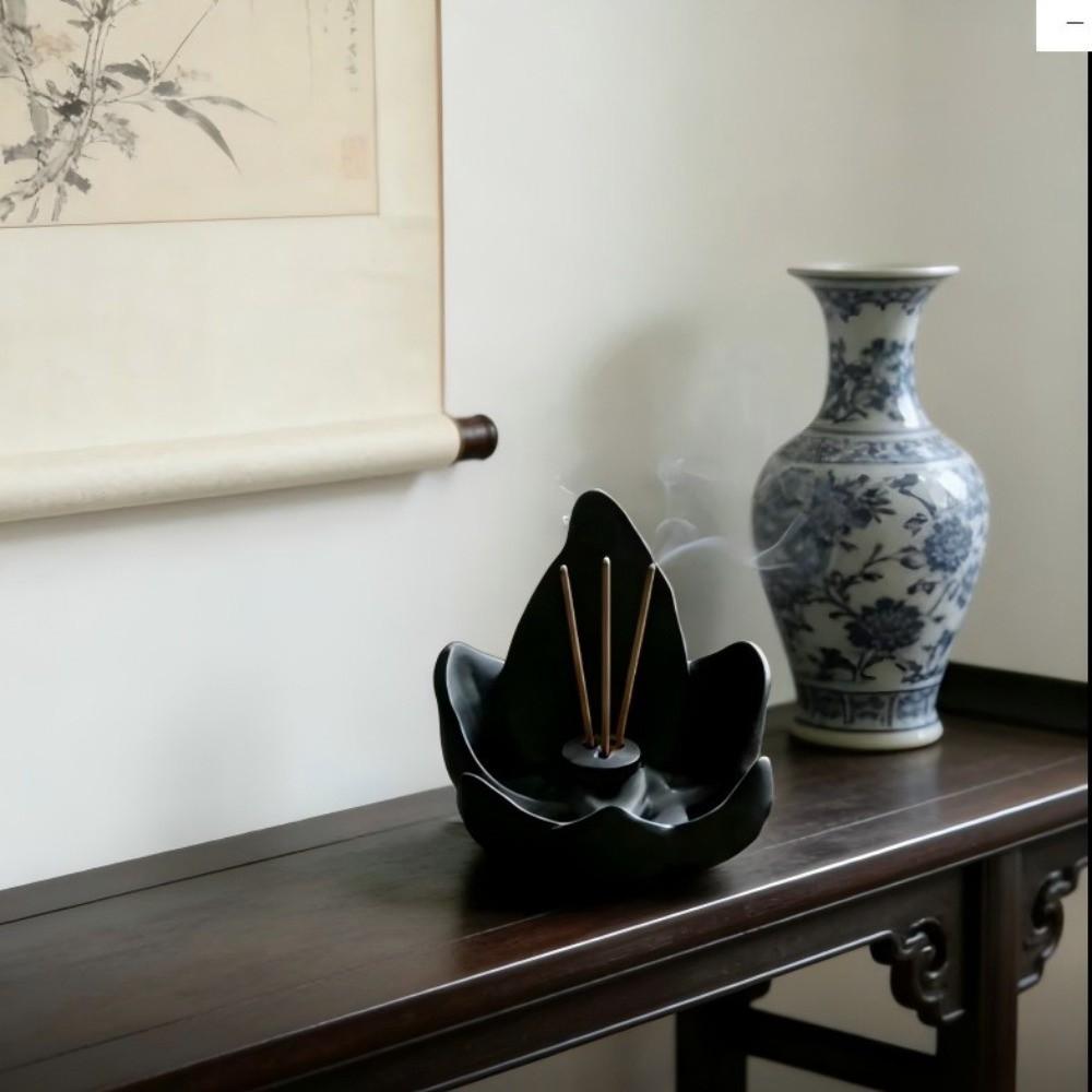 3 Hole Lotus Incense Burner 3D Printing Lotus Censer Holder Lotus Tabletop Incense Base Relaxation