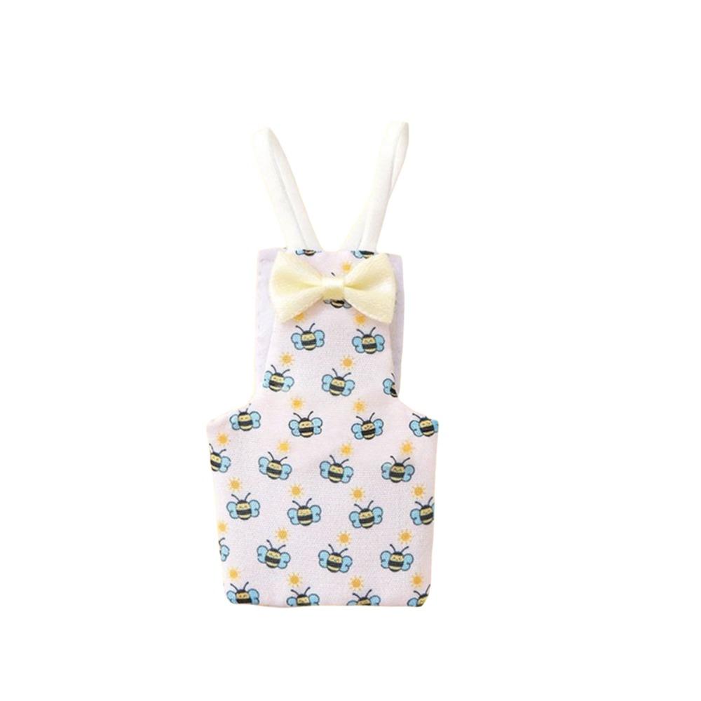 Durable Small Animals Print Parrot Diaper Washable with Bowtie Cockatiel Pigeons Dirt-proof Pet Birds Flight Suit