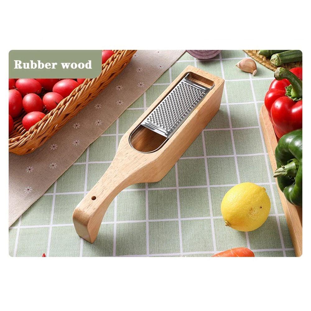 with Handle Handheld Cheese Shredder With Wood Container Cheese Tools Server  Cheese
