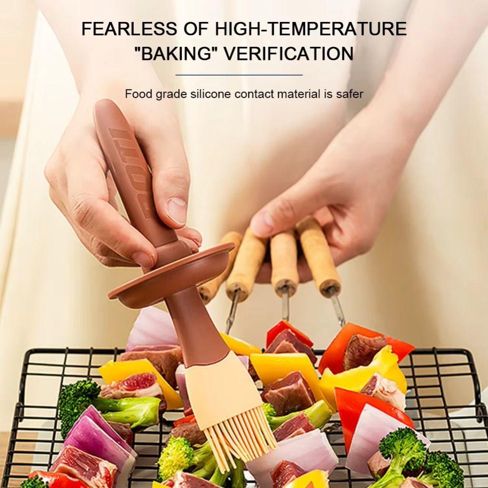 Hitzebeständige BBQ Öl-Bürste Silikon Ölspender Flasche mit Pinsel Barbecue