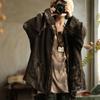 Johnature Women Vintage Shirts Tops Stand Long Sleeve Patchwork High Quality Thick Button Shirts