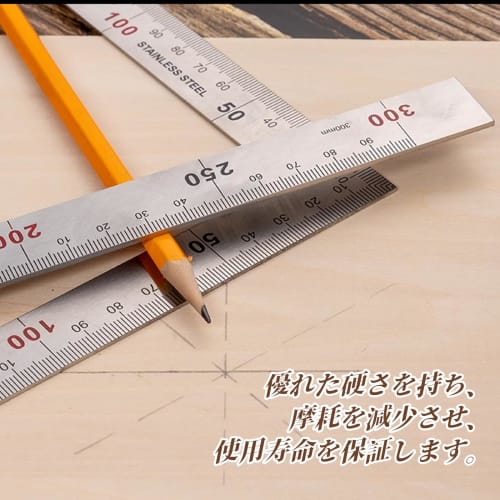 Kodrily Right Angle Ruler, L-Shaped, Double-Sided, Curved Ruler for Construction and Ironwork, 90 Degree L-Shaped Measuring Tool, Gauge, Stainless Ste
