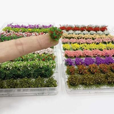 DIY Building Miniature Flower Cluster ABS Plant Materials Flower Grass Model Sand Table
