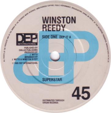 

7inch Record WINSTON REEDY Superstar Baby Love DEP17 DEP Internation 1985 UK Reggae Ska Dub Used