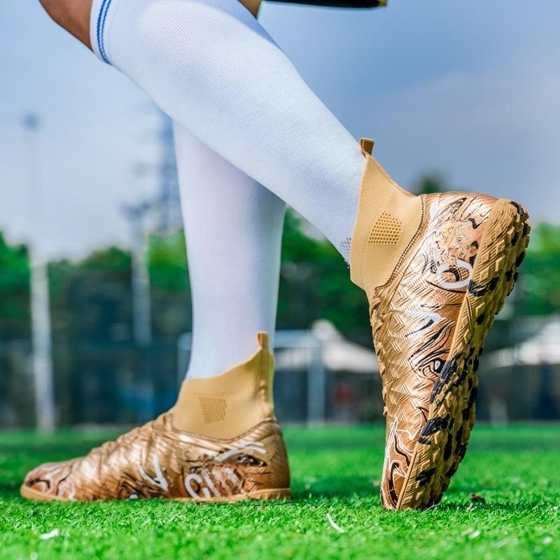 34-46 Unisex Football Boots Rubber Soft Sole Short Nail Artificial Turf Youth Children Football Shoes Boys Soccer Shoes