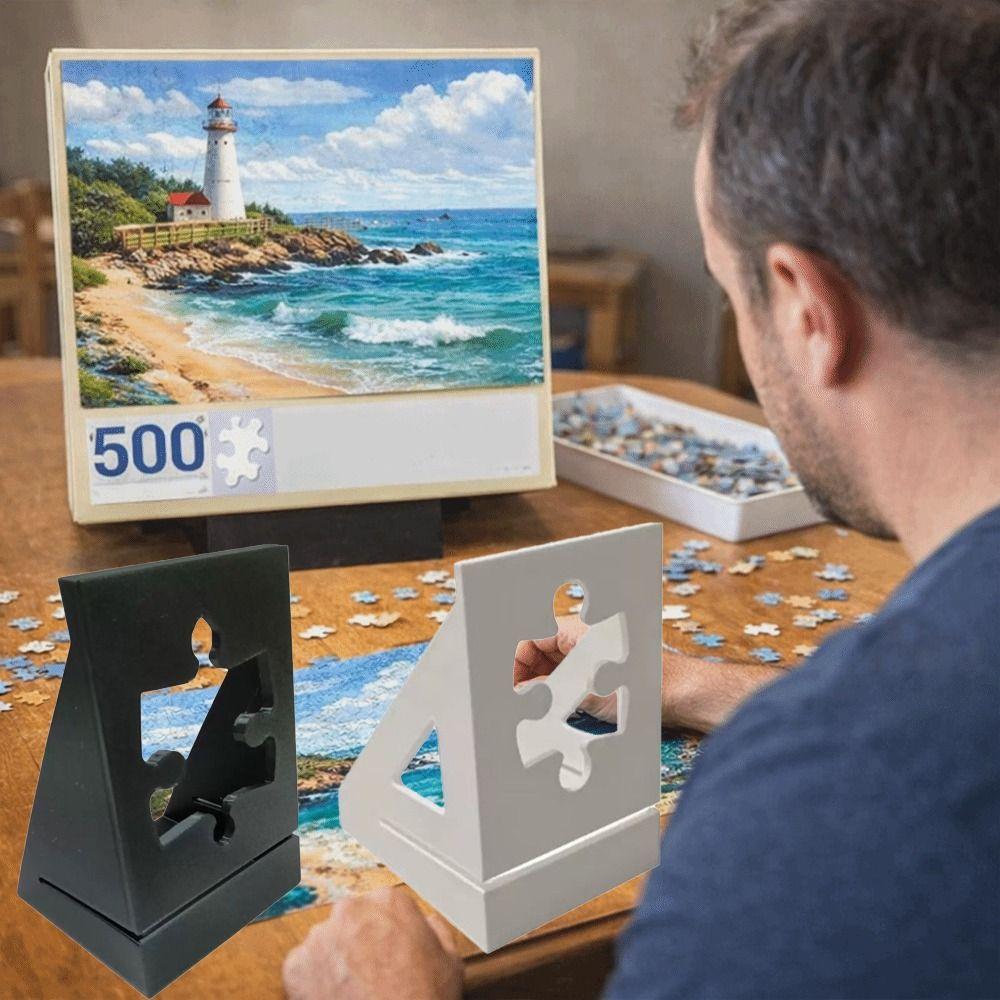 Creative 3D Printing Puzzle Box Stand Plastic Decorative Poster Holder Stable Support Puzzle Storage Rack Table