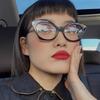 Sexy Cat Eye Eyeglasses Frames  Women Anti Blue Light Glasses Frame Brand Design Vintage Clear Blue Light Resistant Eyewear