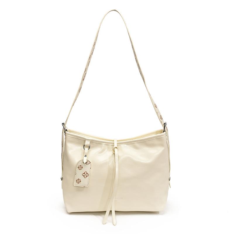 

Вместительная сумка-тоут новая простая повседневная дорожная сумка через плечо женская премиальной текстуры на косую для поездок и мессенджер белый