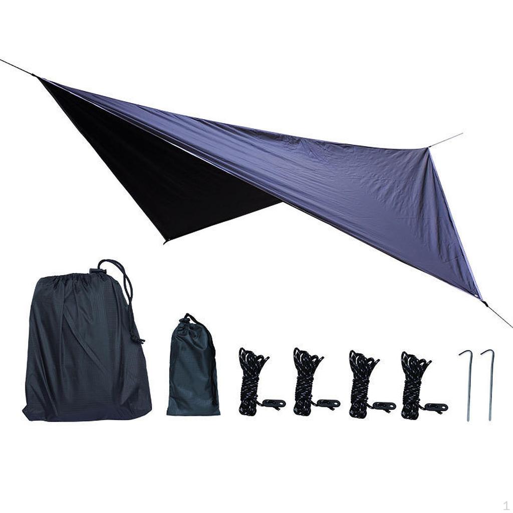 Camping Tarp Canopy Easily Set Up with Storage Bag Rain Awning Tent for Backpacking