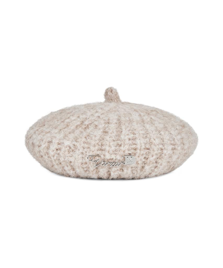 Bajal Safety Pin Knit Beret Oatmeal