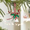 British Iron Art Christmas Tree Ornaments: Star, Snowflake, Bells, Jute Rope, and Berry Accessories