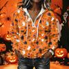 Women's Long Sleeve Halloween Print Hoodie Pullover with Casual Top