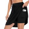 Women's Knee-Length Skirt Tennis Golf Casual Sports Skirt With Pockets