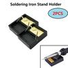 2 Pieces Iron Stand Holder Frame Metal Base With Clean Sponge
