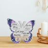 1pc Religion Butterfly Shaped Acrylic Sign | Tabletop Decor for Home Living Room, Contemporary Style, English Language