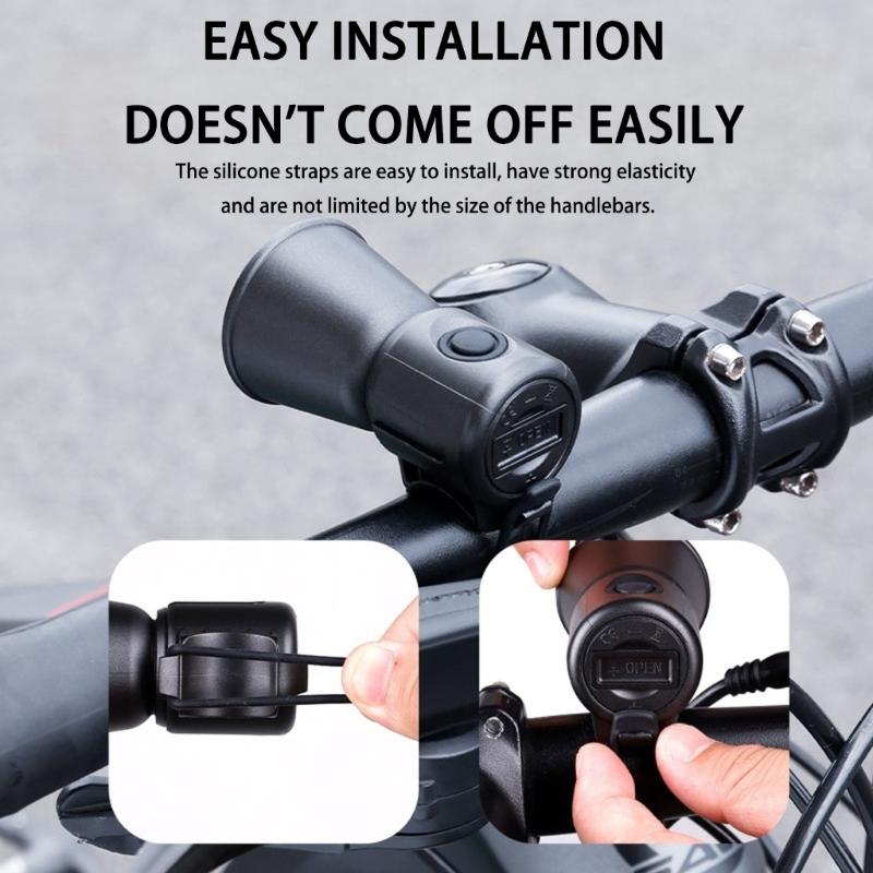 Road Bike Horn 120dB Electronic Bicycles Bells Waterproof Handlebar Mounted Cycling Bells Bicycles Accessory Easy To Use