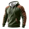 Men's Colorblock Sweatshirt Hoodie Men's Sports Large Size Casual Sweatshirt