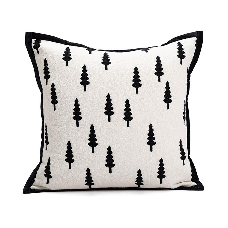 Black and White American Sofa Pillow Cover, Pillowcase, Simple, Sofa Pillowcase Cover, No Filling