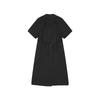LESS 2025 Summer Straight Collar Cotton Dress