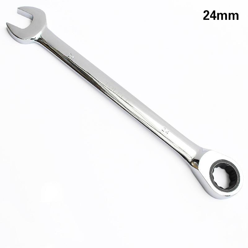 Ratchet Combination Wrench Set Fine Tooth Gear Ring Torque and Socket Wrench Set Nut Tools for Repair Open End Wrench