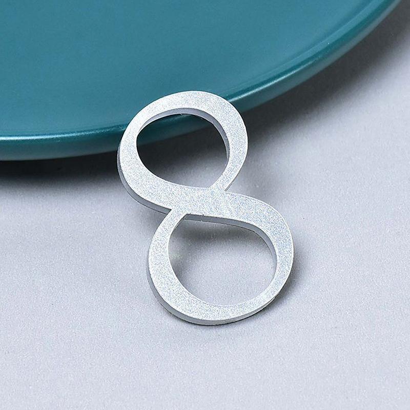 0-9 Acrylic Self Adhesive House Number Sticker Frosted Silver Gold Color Doorplate Home Door Plaque Numbers Sign New