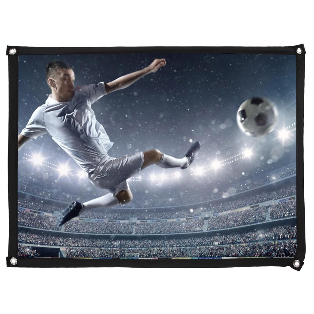4:3 Thickened 100% Polyester Portable Foldable White Soft Projector Screen Curtain